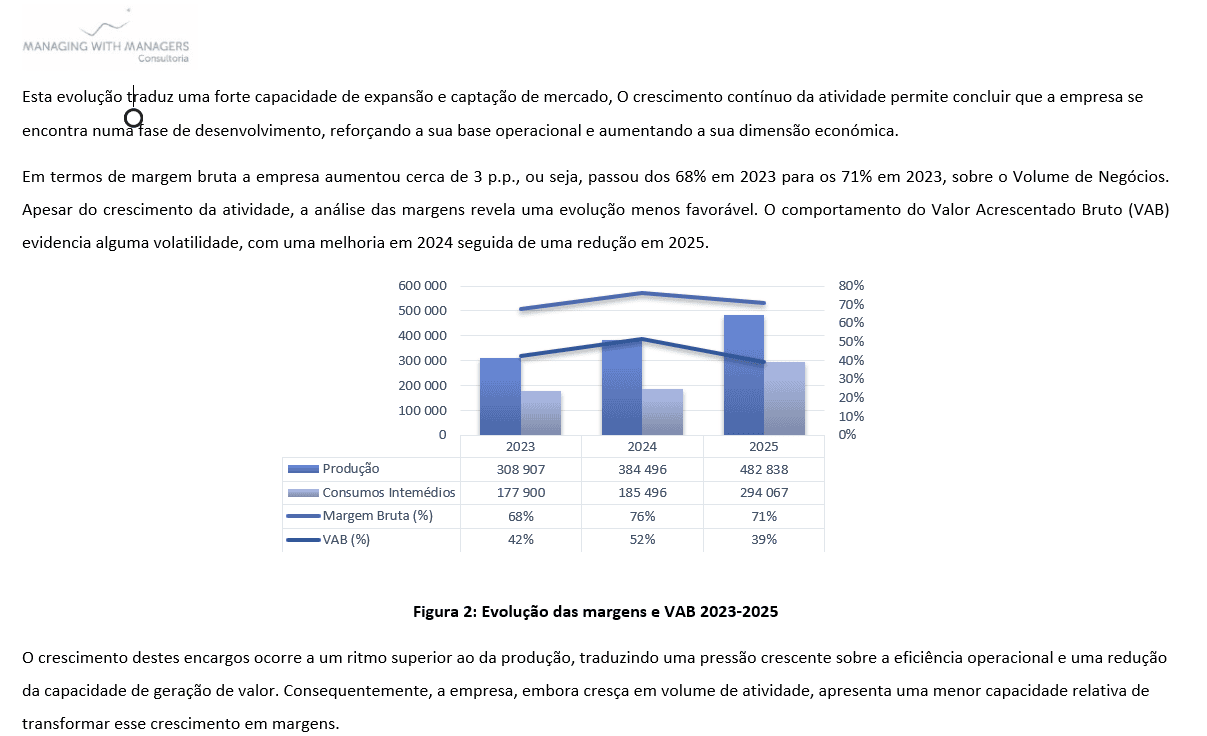 Análise histórica e evolução das margens