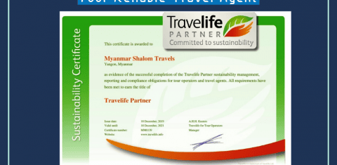 Travelife Partner sustainability award for Myanmar Shalom Travels