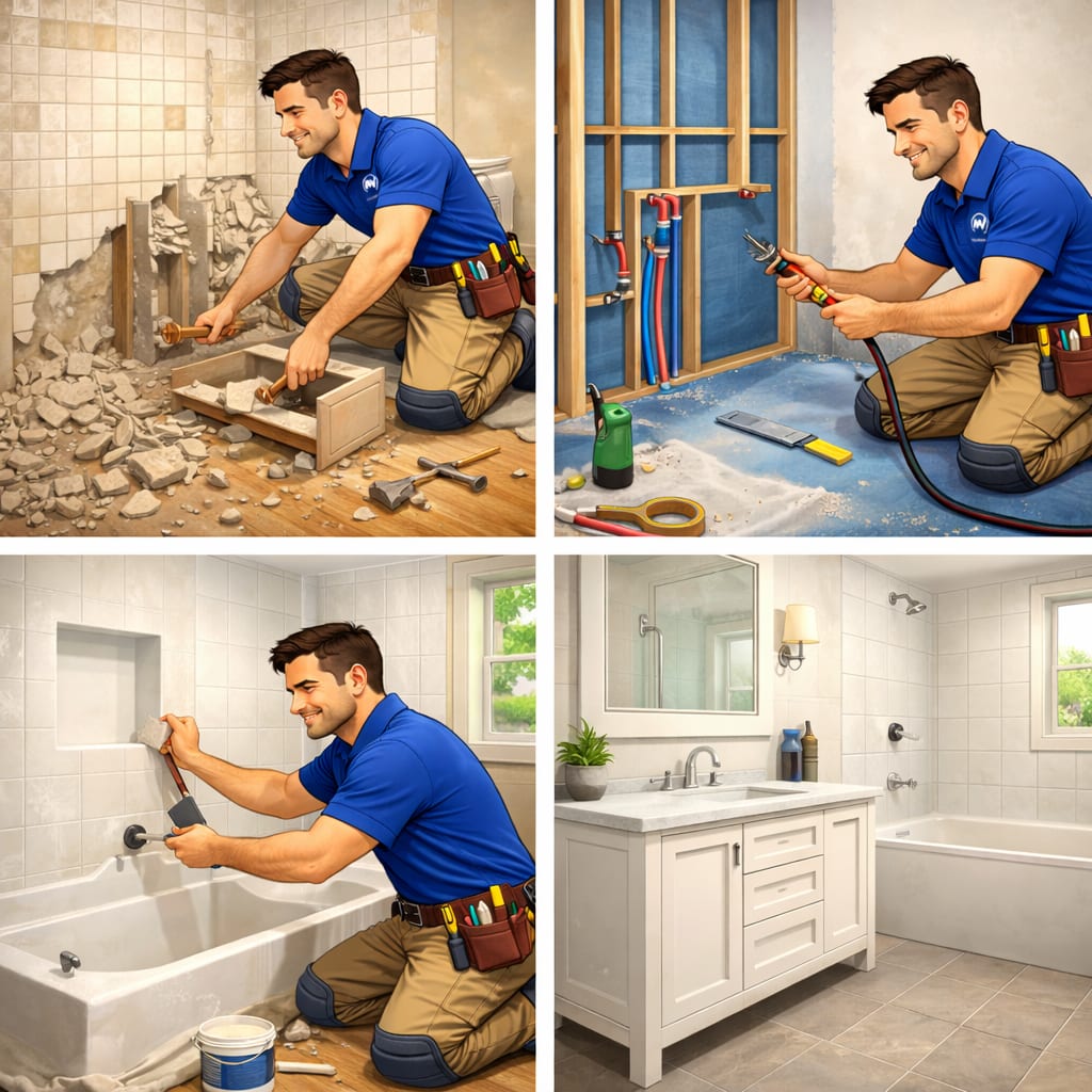 Bathroom renovation in Oakville, Etobicoke, Mississauga and West GTA