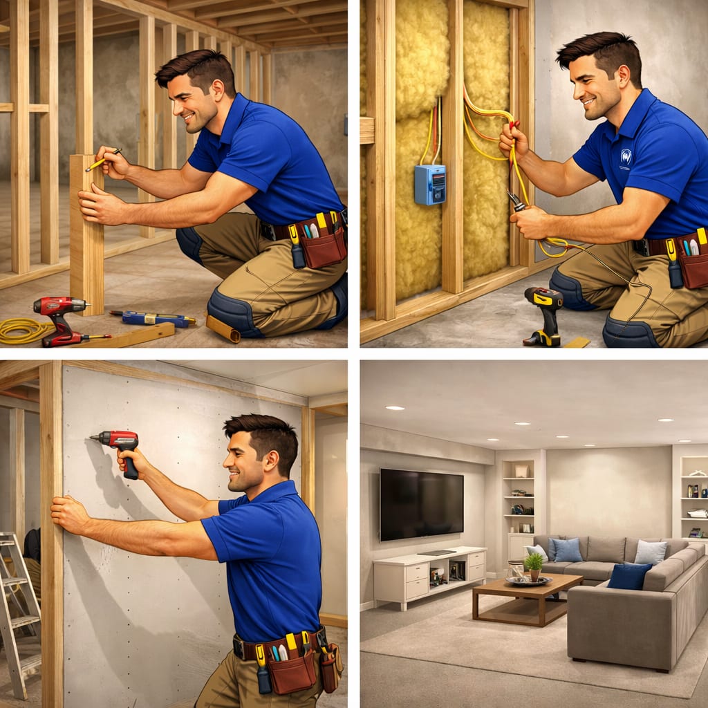 Basement renovation in Oakville, Etobicoke, Mississauga and West GTA