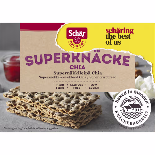 schwedische lebensmittel online kaufen Schär glutenfrei superknäcke knäcke knäckebrot chia