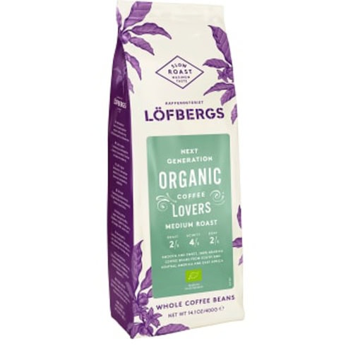 Löfbergs Kaffee Kaffeebohne ganze Bohne Mellanrost mittlere Röstung Beeren Milchschokolade schwedische Lebensmittel