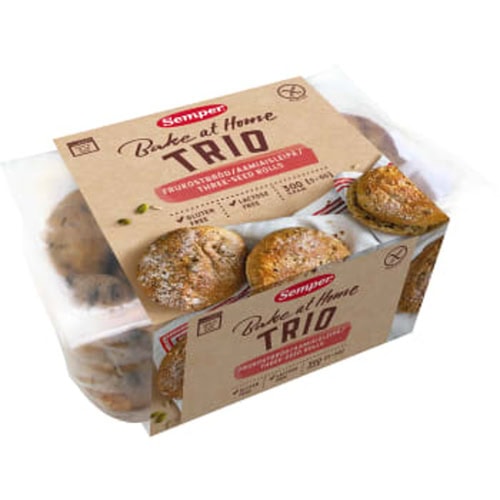Semper Trio "Körnerbrötchen" glutenfrei 300g 3 schwedische Lebensmittel online Semper glutenfrei Körner Körnerbrötchen Brötchen