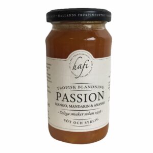 schwedische lebensmittel online kaufen bestellen schwedische Spezialitäten Hafi Sylt Konfitüre Passion Passionsfrucht Mango Mandarin Mandarine Ananas