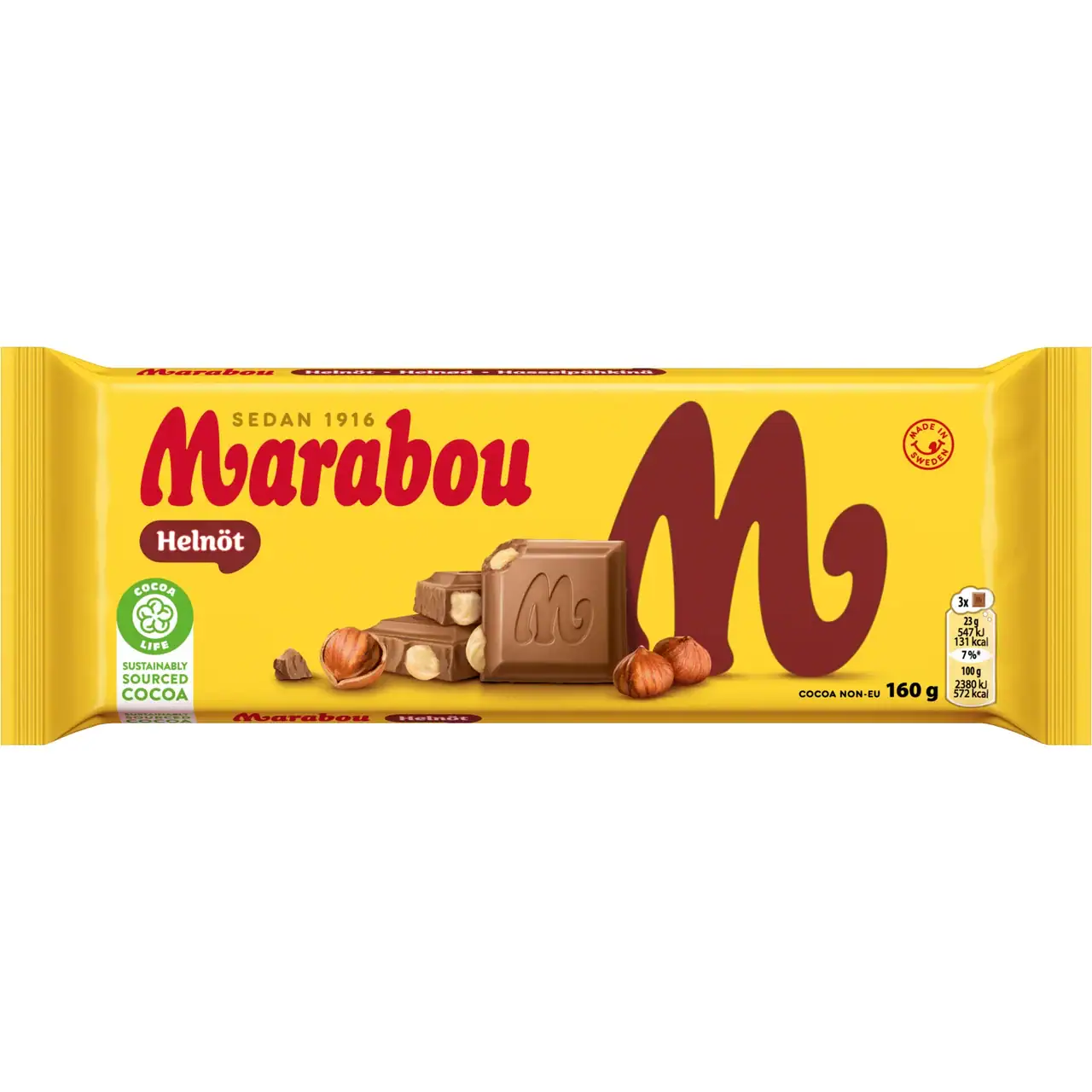 Marabou Helnöt 160g 3 schwedische Lebensmittel online kaufen Marabou Schokolade choklad helnöt ganze Haselnuss Haselnüsse