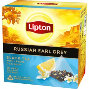 schwedische Lebensmitte Tee Tea Te Lipton Black Tea schwarzer Tee Pyramidenbeutel Schwarztee schwarzer Tee Lemon Zitrone Bergamotte Earl Grey Russian