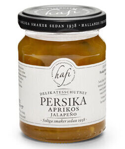 schwedische lebensmittel online kaufen Hafi Delikatessen Chutney Persika Pfirsich Aprikos Aprikose Jalapeno