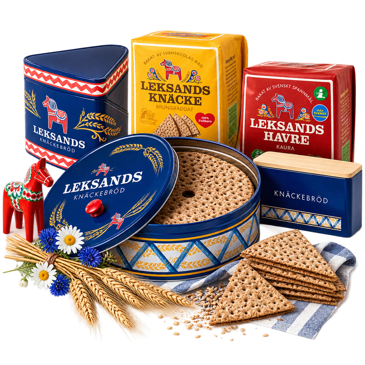 Leksands Knäckebrot und original schwedische Knäckebrotdosen MYEATNORDIC