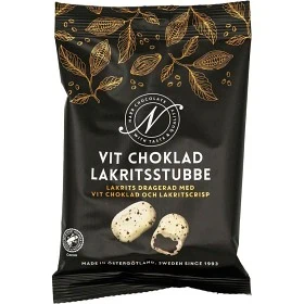 Narr Chocolate Vit Choklad Lakritsstubbe 100g