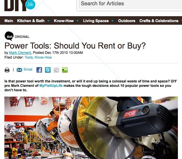 Buy vs. Rent Power Tools ‣ MyFixitUpLife