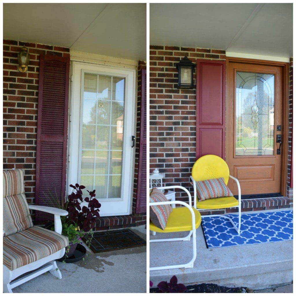 Therma Tru Door 2 before and After How to Quickly Enhance the Curb Appeal of Your Home MyFixitUpLife Before and after curb appeal MyFixitUpLife