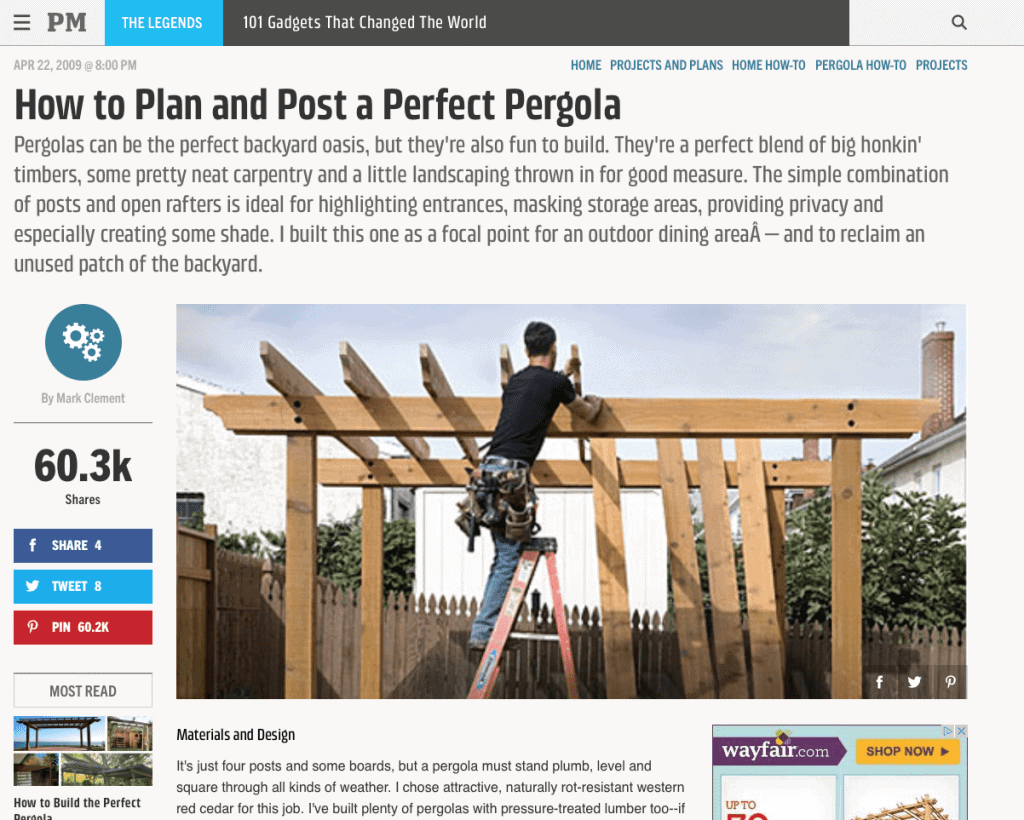 DIY pergola plans   best magazines Popular Mechanics   MyFixitUpLife