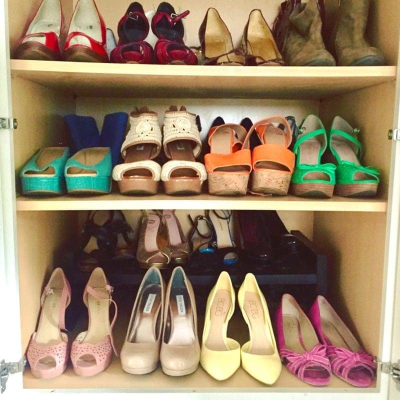 MyFixitUpLife Theresa shoes closet Marie Kondo How to Declutter a Home Strategies and Tips MyFixitUpLife MyFixitUpLife Theresa shoes closet Marie Kondo