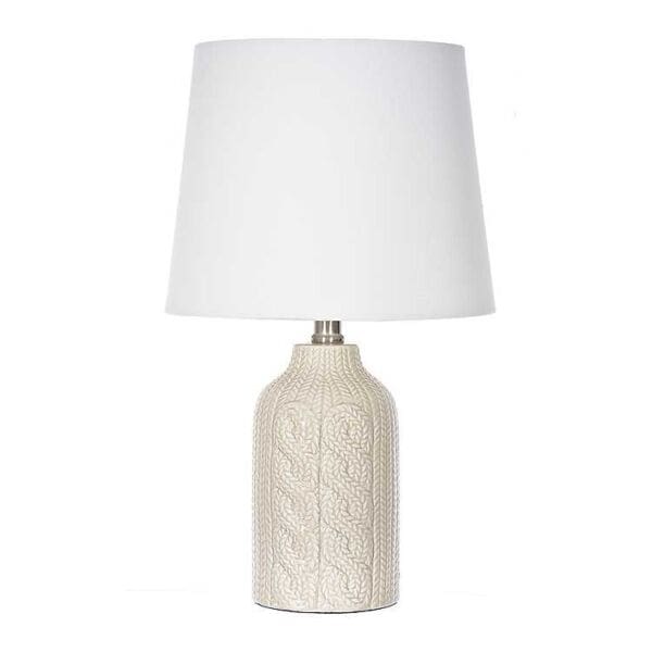 Kirklands Table Lamp Cable Knit Cable knit home decor Amazed Amused MyFixitUpLife MyFixitUpLife This cable knit table lamp is actually ceramic