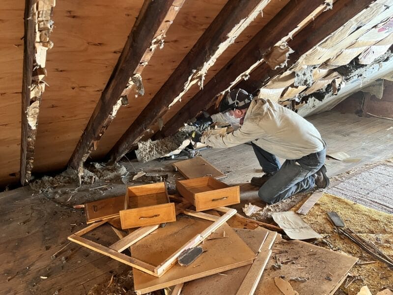 MyFixitUpLife Attic Demo Mark How to demo an attic MyFixitUpLife MyFixitUpLife MyFixitUpLife Attic Demo Mark