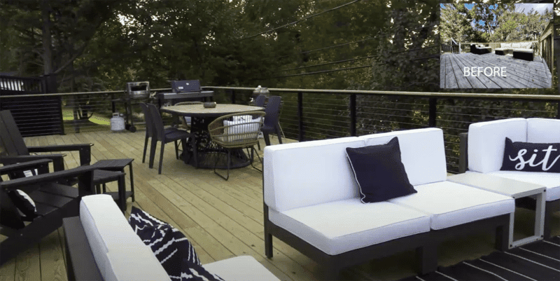 Before and after deck with RailFX What you need to know about installing cable railing MyFixitUpLife MyFixitUpLife MyFixitUpLife