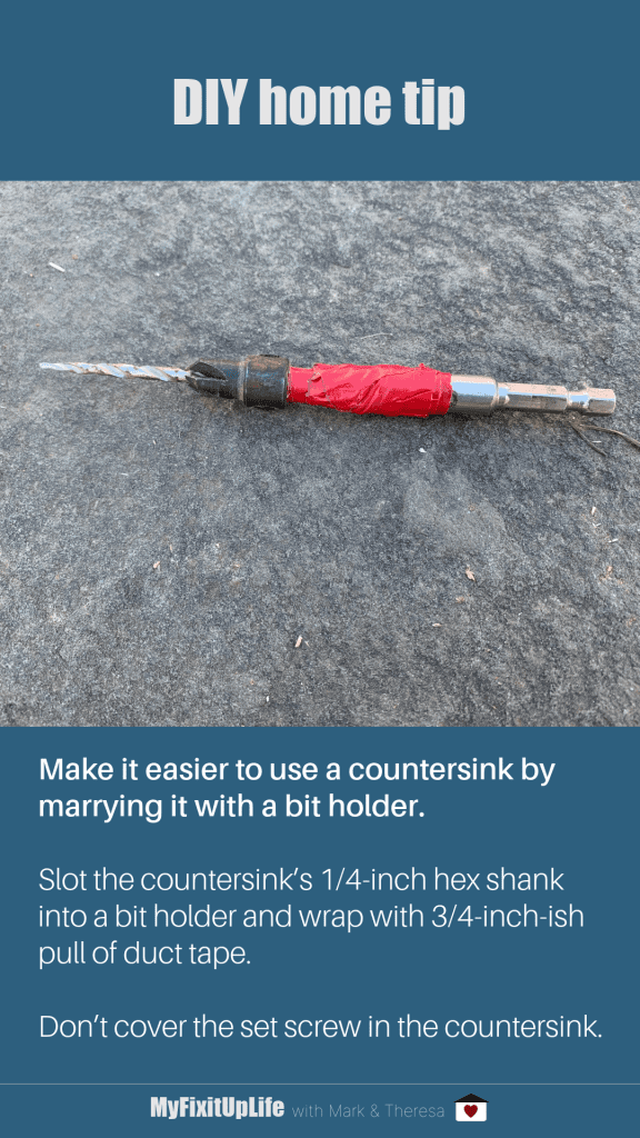 DIY home tip countersink Jumpstart Your Home Projects with Easy DIY Tips MyFixitUpLife DIY home tip countersink