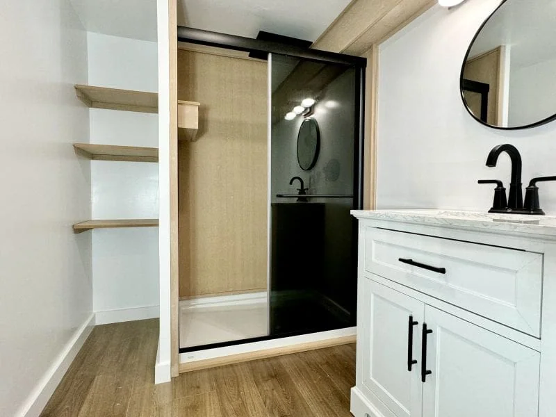 IMG 2691 How to Plan a Basement Bathroom Like a Pro MyFixitUpLife MyFixitUpLife Speakman shower handheld basement bathroom