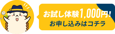 お試し体験1,000円！お申し込みはこちら