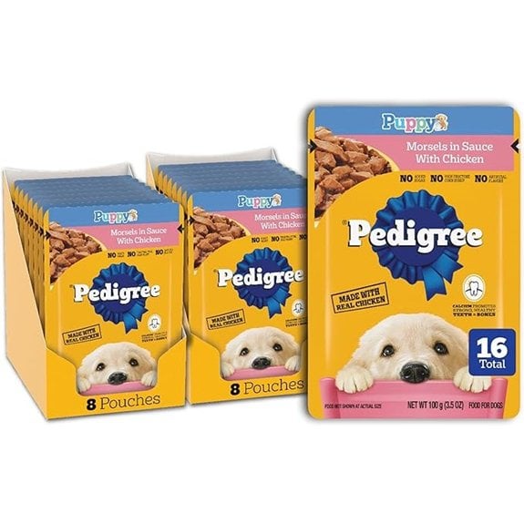 Pedigree Puppy Wet Dog Food Pouches Chicken (16ct)