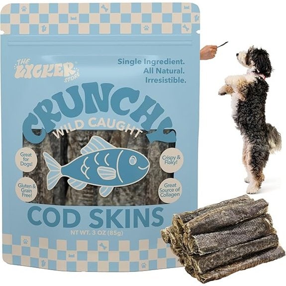 DTS5000A Cod Skin Crunchy Dog Treats 3oz