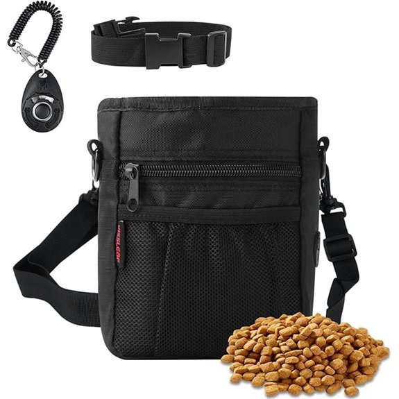 kissleaf Magnetic Dog Treat Training Pouch with Clicker