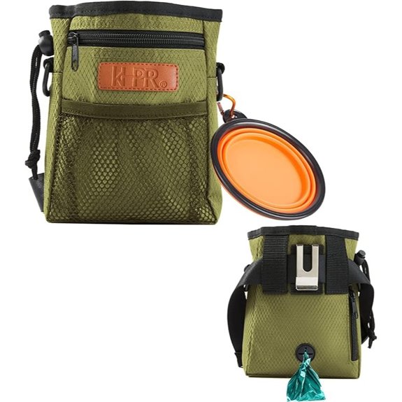Dog Treat Training Pouch with Poop Bag Dispenser