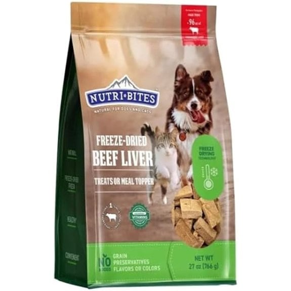 NutriBites Freeze Dried Beef Liver Treats 27oz