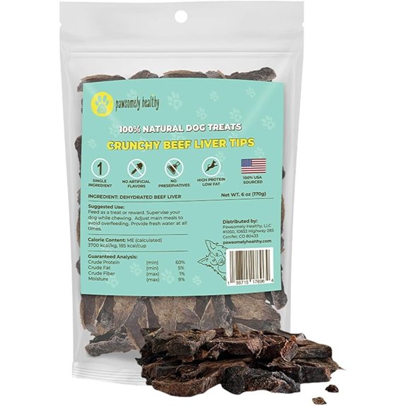 Pawsomely Healthy Beef Liver Dog Treats (6 oz)