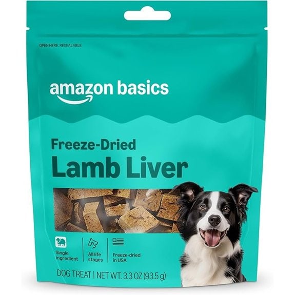 Amazon Basics Freeze-Dried Lamb Liver Dog Treats (3.3oz)