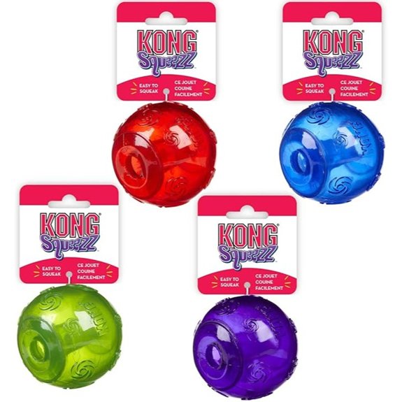 Kong Dog Squeezz Ball Assorted Colors Large 2 Pack