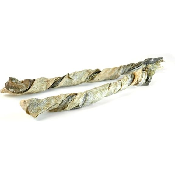 SKIPPER'S Crunchy Cod Fish Skin Twists Dog Treats