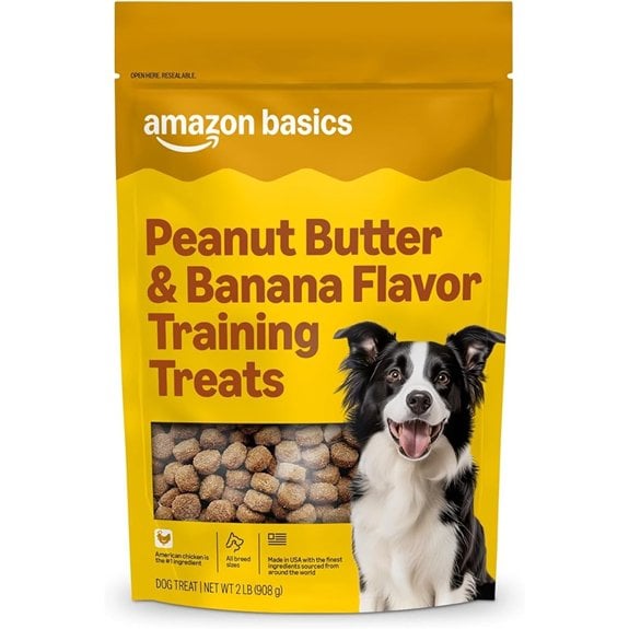 Amazon Basics Peanut Butter Banana Dog Training Treats 2lb