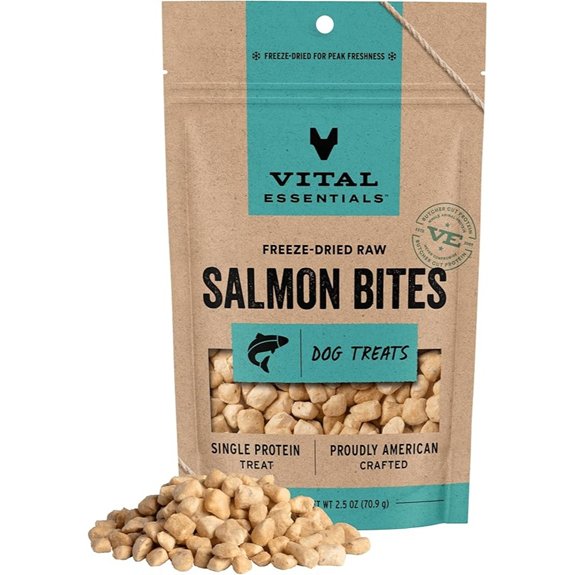 Vital Essentials Freeze Dried Salmon Bites Dog Treats