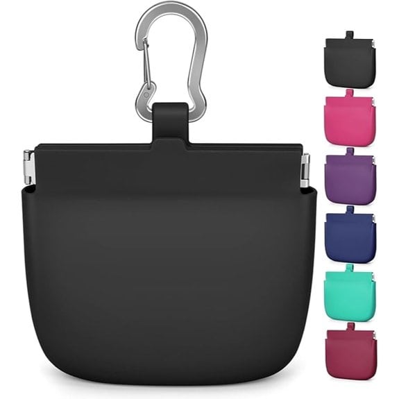 RBibei One-Hand Silicone Dog Treat Pouch (Black)