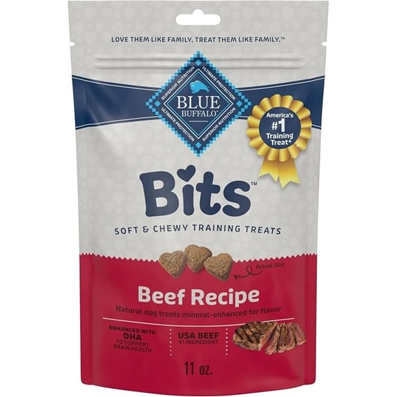 Blue Buffalo Bits Soft Dog Training Treats Beef Recipe