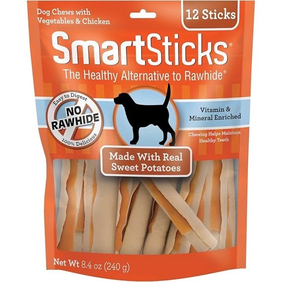 SmartBones SmartSticks Sweet Potato Rawhide-Free Dog Chews (12 Count)