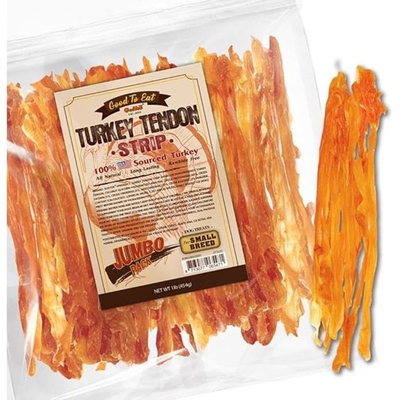 Gootoe Turkey Tendons Dog Treats 16oz Pack
