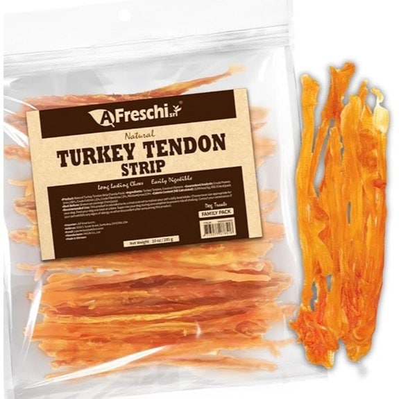 A Freschi Turkey Tendons Dog Treats (10oz)