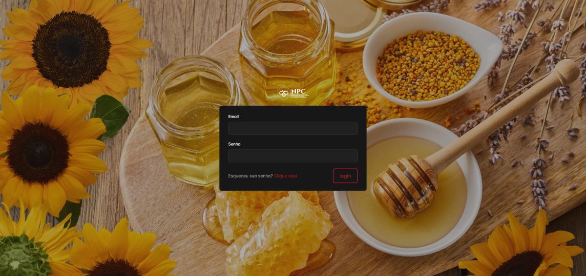 Tela de login da área de membros NPC