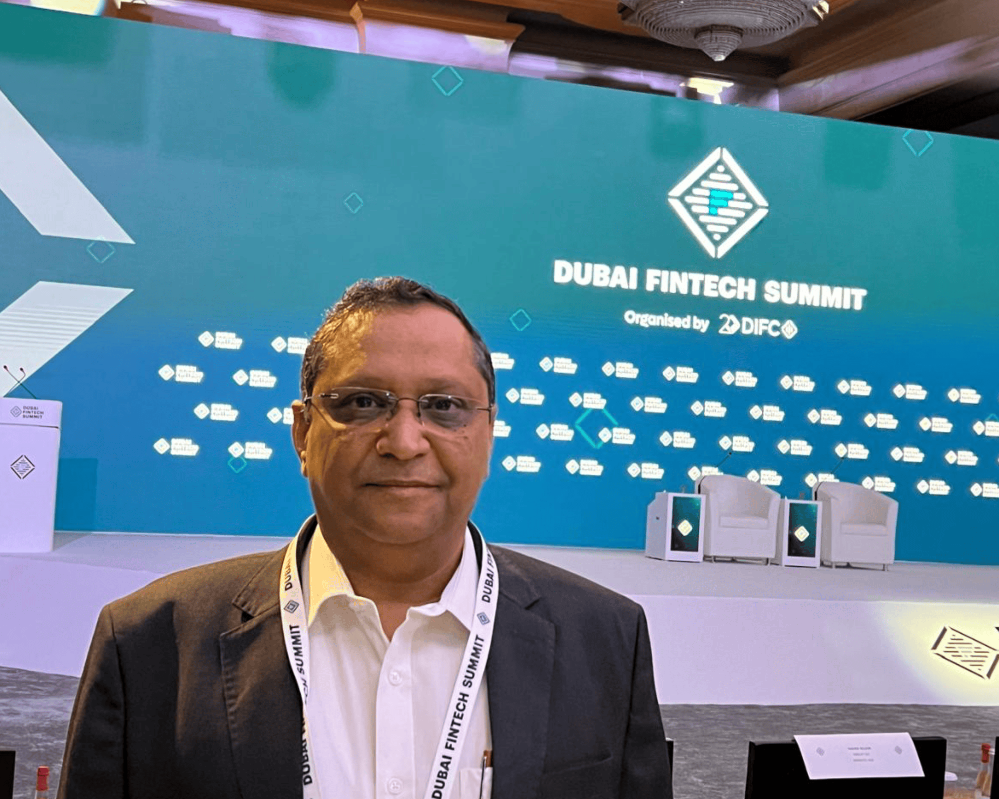 NeuroGaint representative at Dubai FinTech Summit 2024