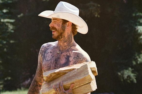 Post Malone Turns Cowboy for SKIMS Campaign