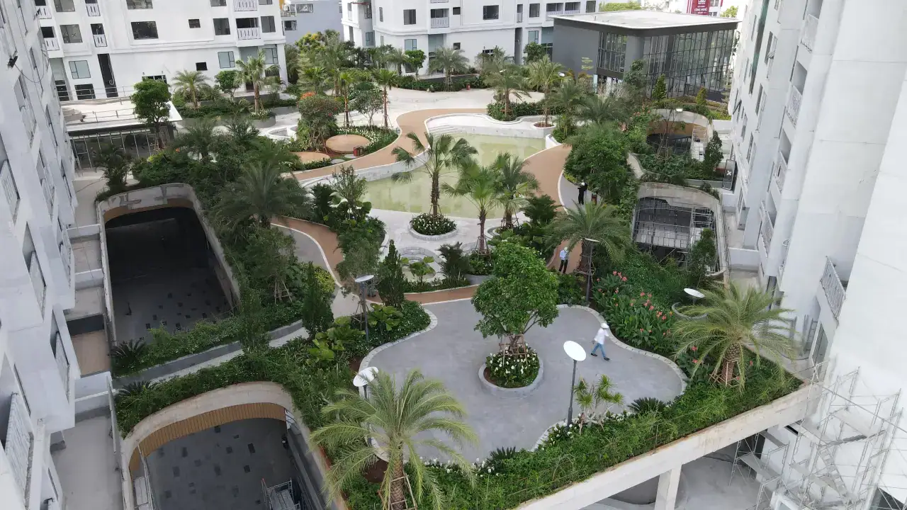 Toàn cảnh công viên nội khu