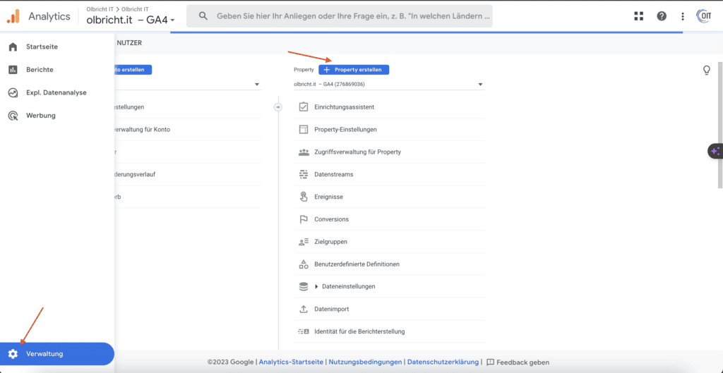 Google Analayts Property erstellen Teil 1