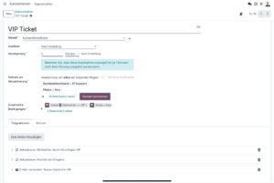 Odoo automatisierung Ticket