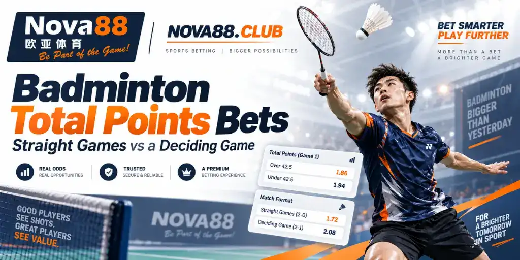 Badminton total points betting: straight games compared with a deciding game