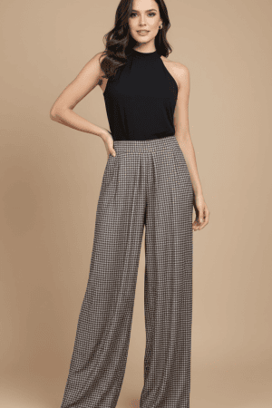 calça pied depoule fashion