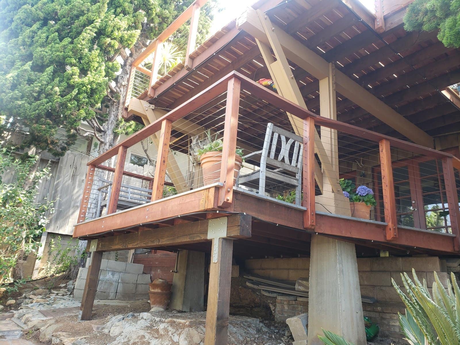 two story deck in Laguna beach