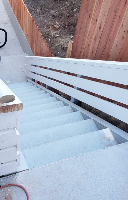 white exterior stairs in orange county