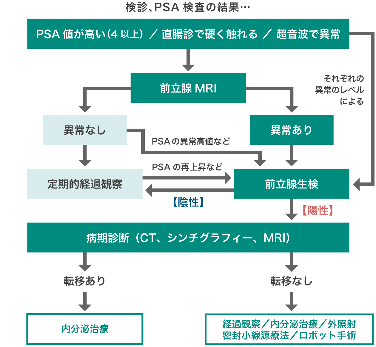 前立腺がんの診断の流れ